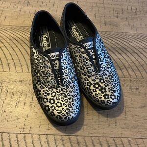 NEW Keds Metallic Cheetah and Floral Print Slide On Sneakers